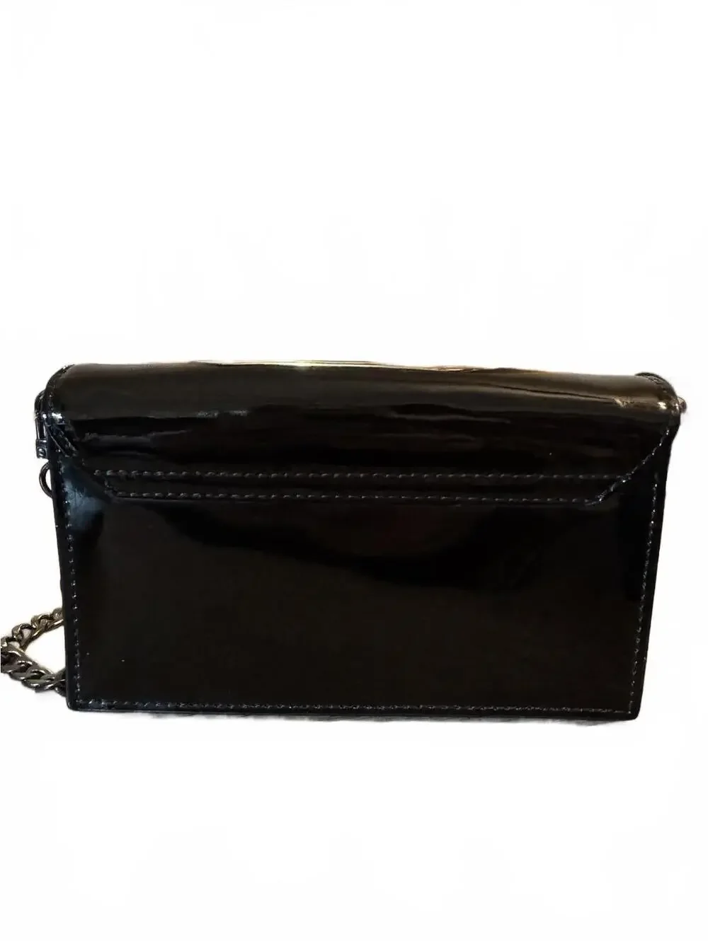 Tory Burch Black Patent Leather Mini Crossbody with Chain